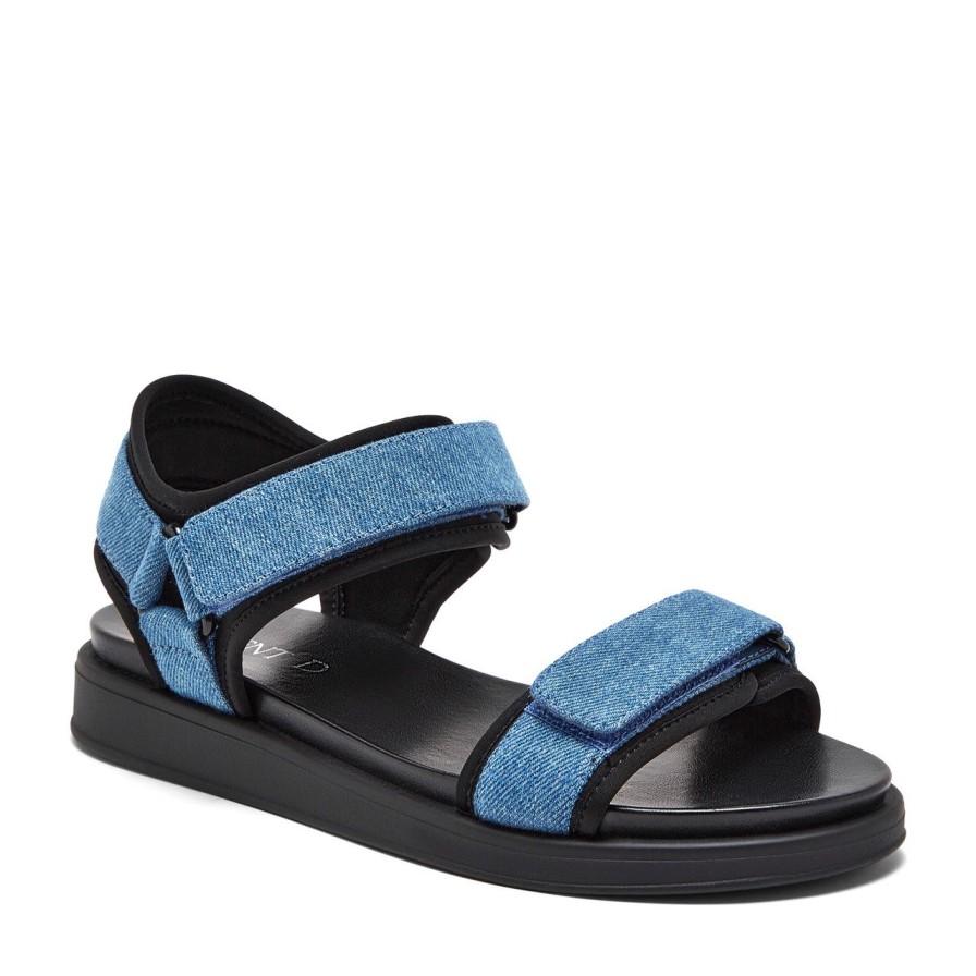 Women Silent D Flats | Rachel Sandal Blue