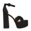 Women Silent D Platforms | Zumy Sandal Black